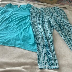 Top and capri length leggings